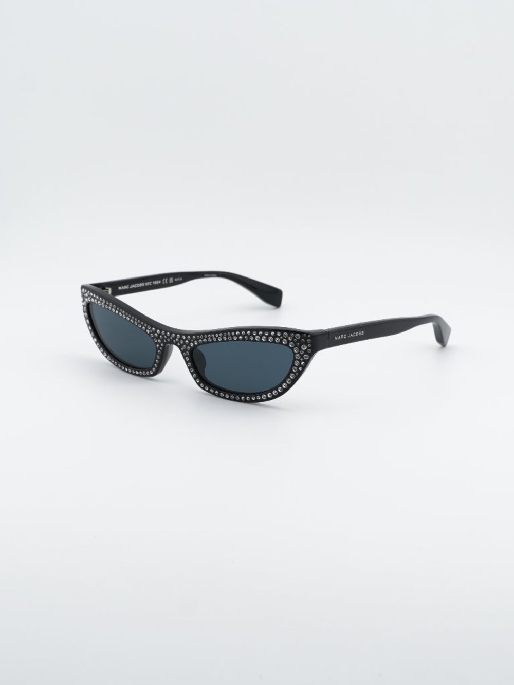 Marc Jacobs MARC 797/S 07C5 IR Sunglasses Black Cat Eye Frame, Grey Lenses